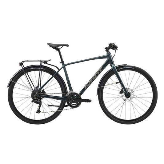 GIANT Escape City Disc 2 Hybrid Bike - Asphalt Green | Small