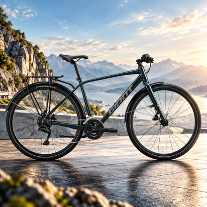 GIANT Escape City Disc 2 Hybrid Bike - Asphalt Green | Small