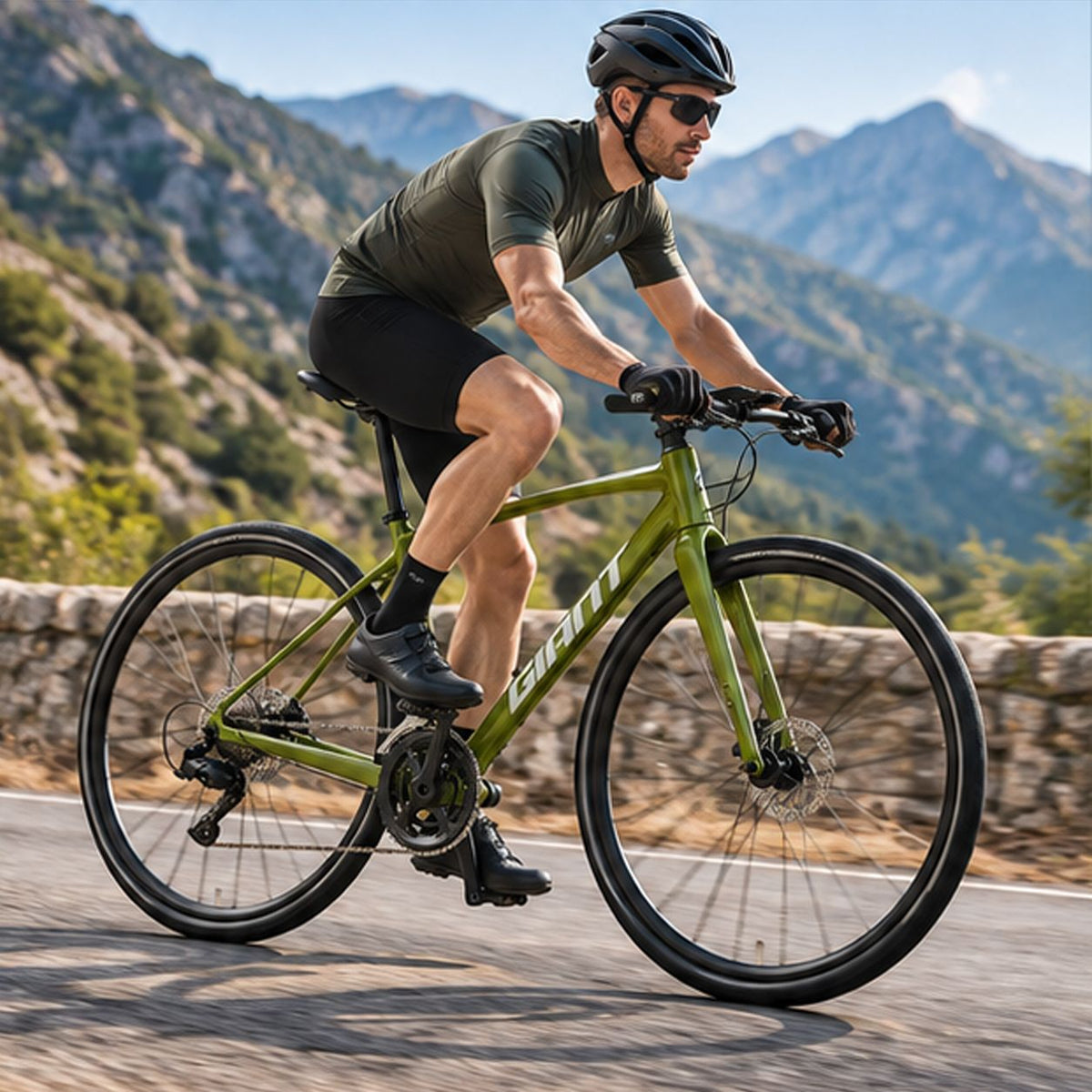 GIANT Escape Disc 2 Hybrid Bike - Dried Matcha | Extra Small
