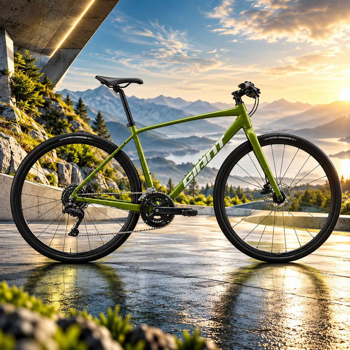 GIANT Escape Disc 2 Hybrid Bike - Dried Matcha | Extra Small