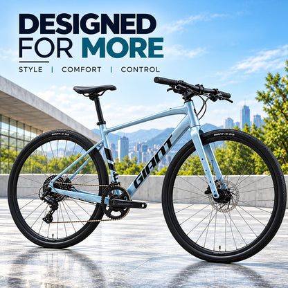 GIANT FastRoad AR 2 Hybrid Bike - Glacier Silver | Extra Small