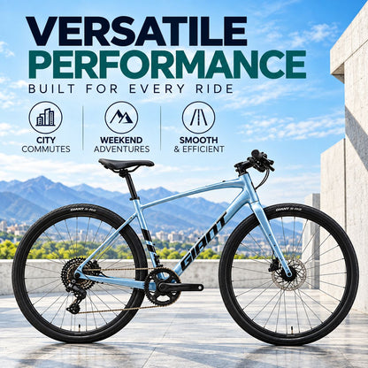 GIANT FastRoad AR 2 Hybrid Bike - Glacier Silver | Extra Small