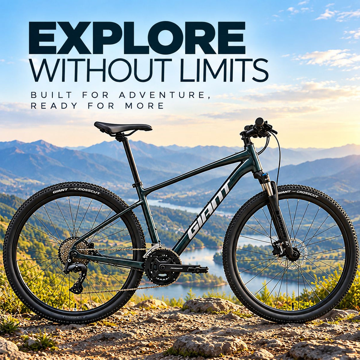 GIANT Roam 2 Mountain Bike – Asphalt Green | Small