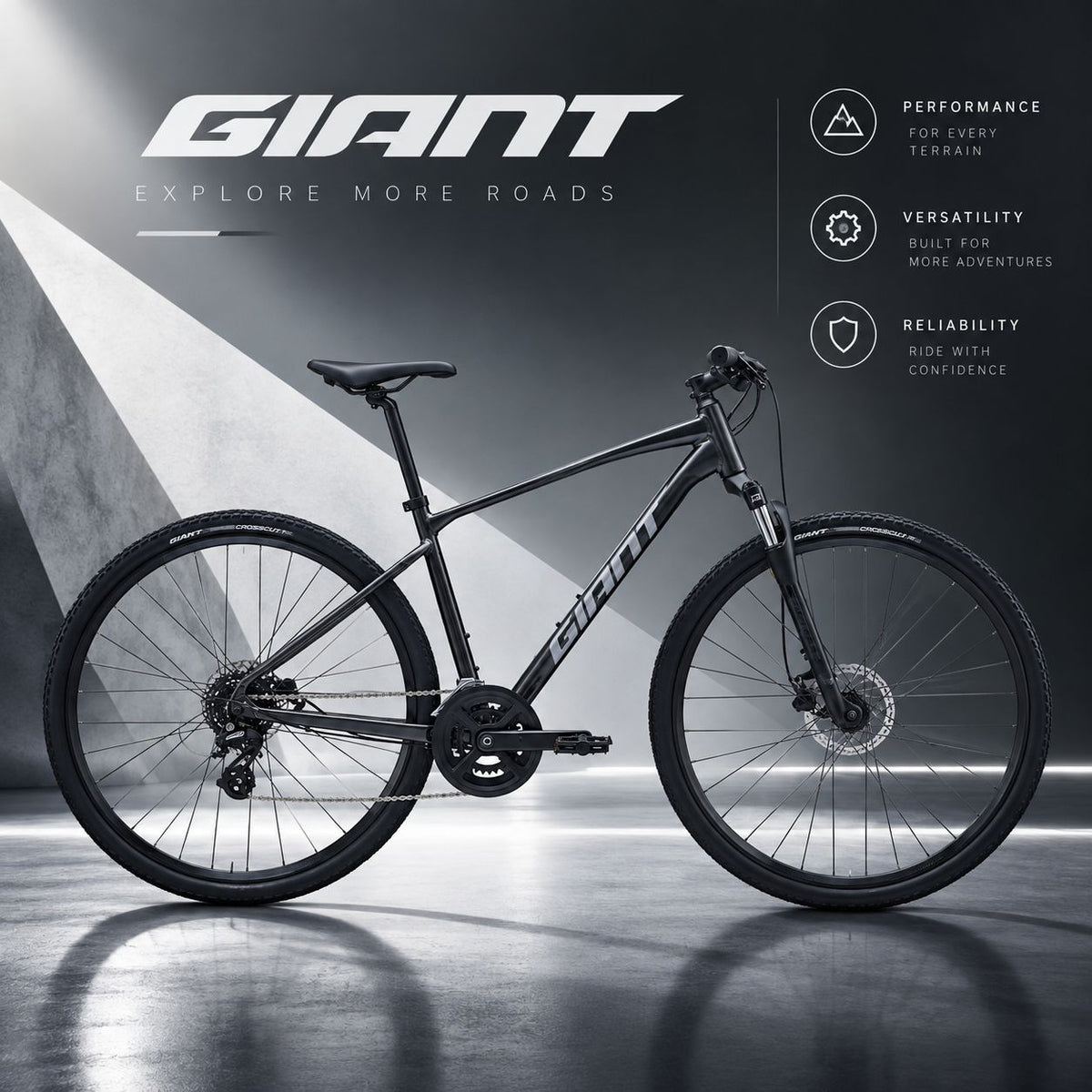 GIANT Roam 4 Gravel Bike | Stealth Chrome - Small