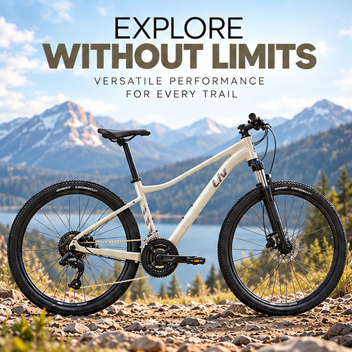 GIANT Liv Rove 3 Women’s Mountain Bike – Pulp Gray | Extra Small