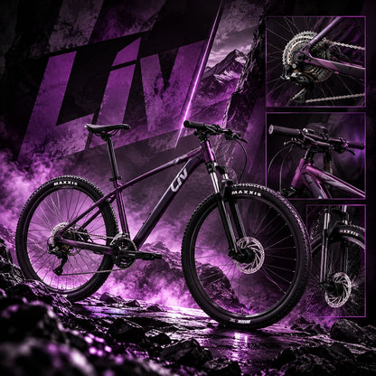 GIANT Liv Tempt 3 Women’s Lightweight Mountain Bike 27.5 Inches - Tyrian Purple | Small