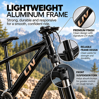 GIANT Liv Tempt 4 Women’s Lightweight Mountain Bike 27.5 Inches - Black | Extra Small