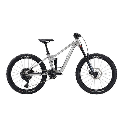 GIANT Faith 24 Full Suspension Kids Mountain Bike - Raw Aluminum
