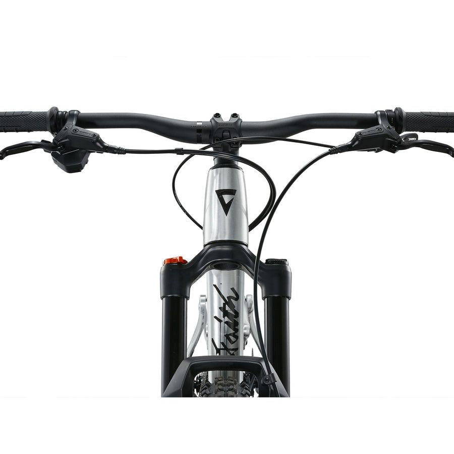 GIANT Faith 24 Full Suspension Kids Mountain Bike - Raw Aluminum