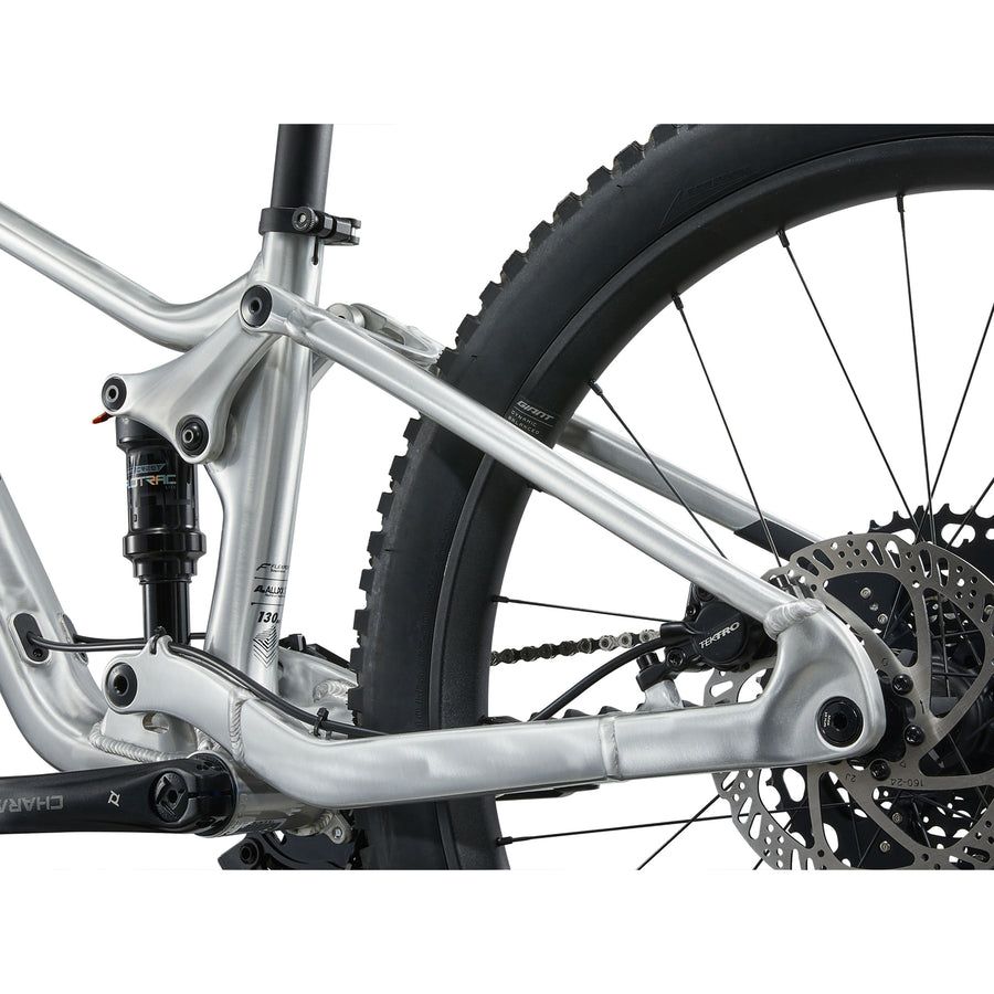GIANT Faith 24 Full Suspension Kids Mountain Bike - Raw Aluminum