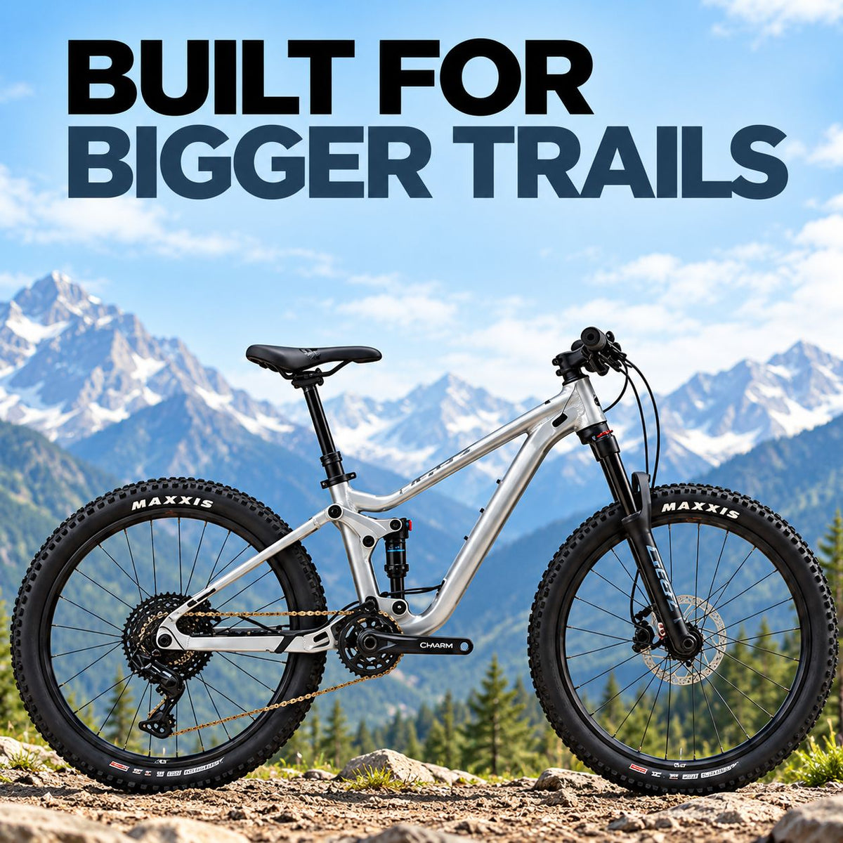 GIANT Faith 24 Full Suspension Kids Mountain Bike - Raw Aluminum
