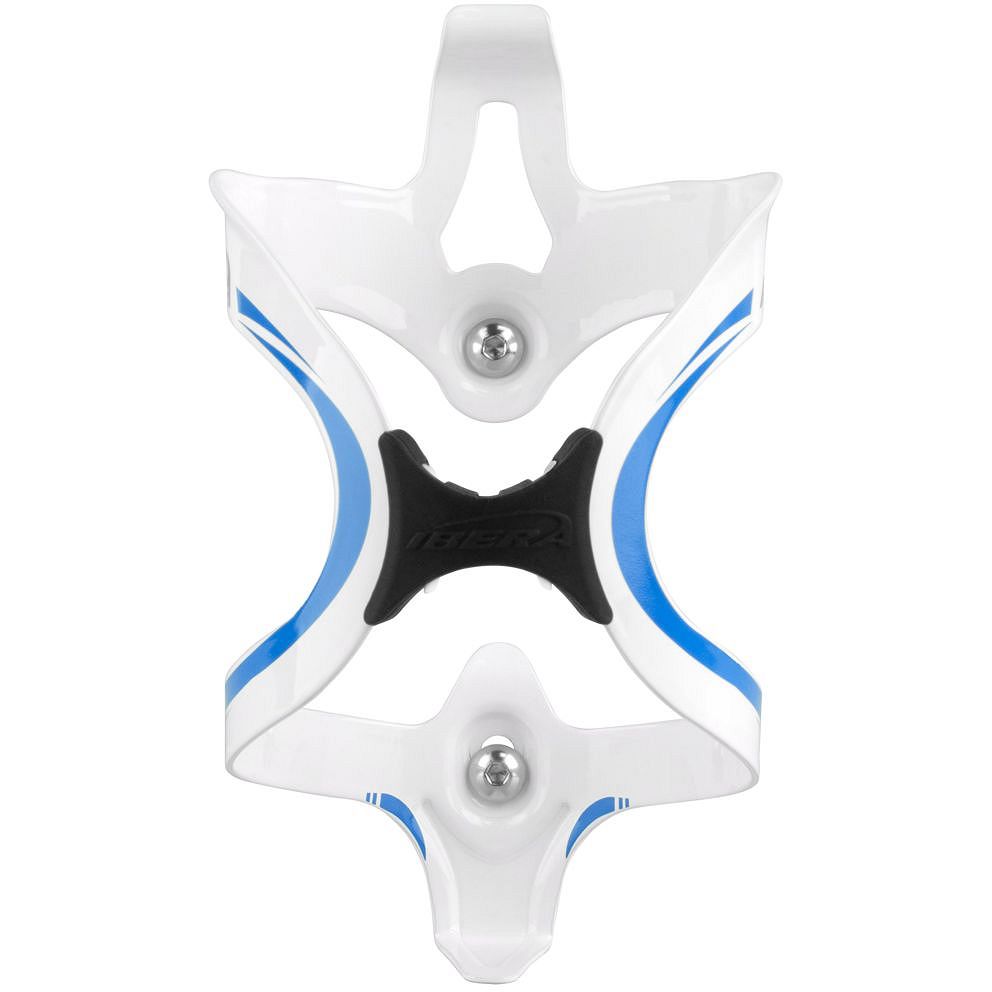 Ibera Alu Bottle Cage - Wht/Blu