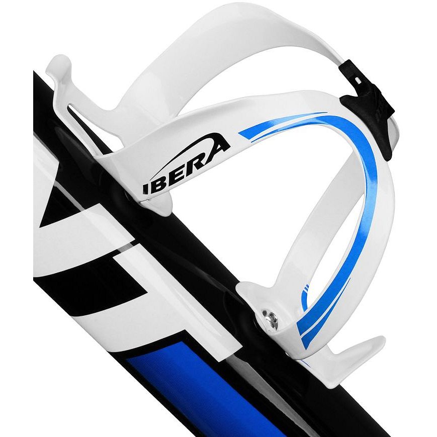 Ibera Alu Bottle Cage - Wht/Blu