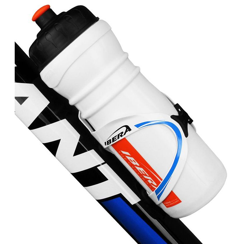 Ibera Alu Bottle Cage - Wht/Blu