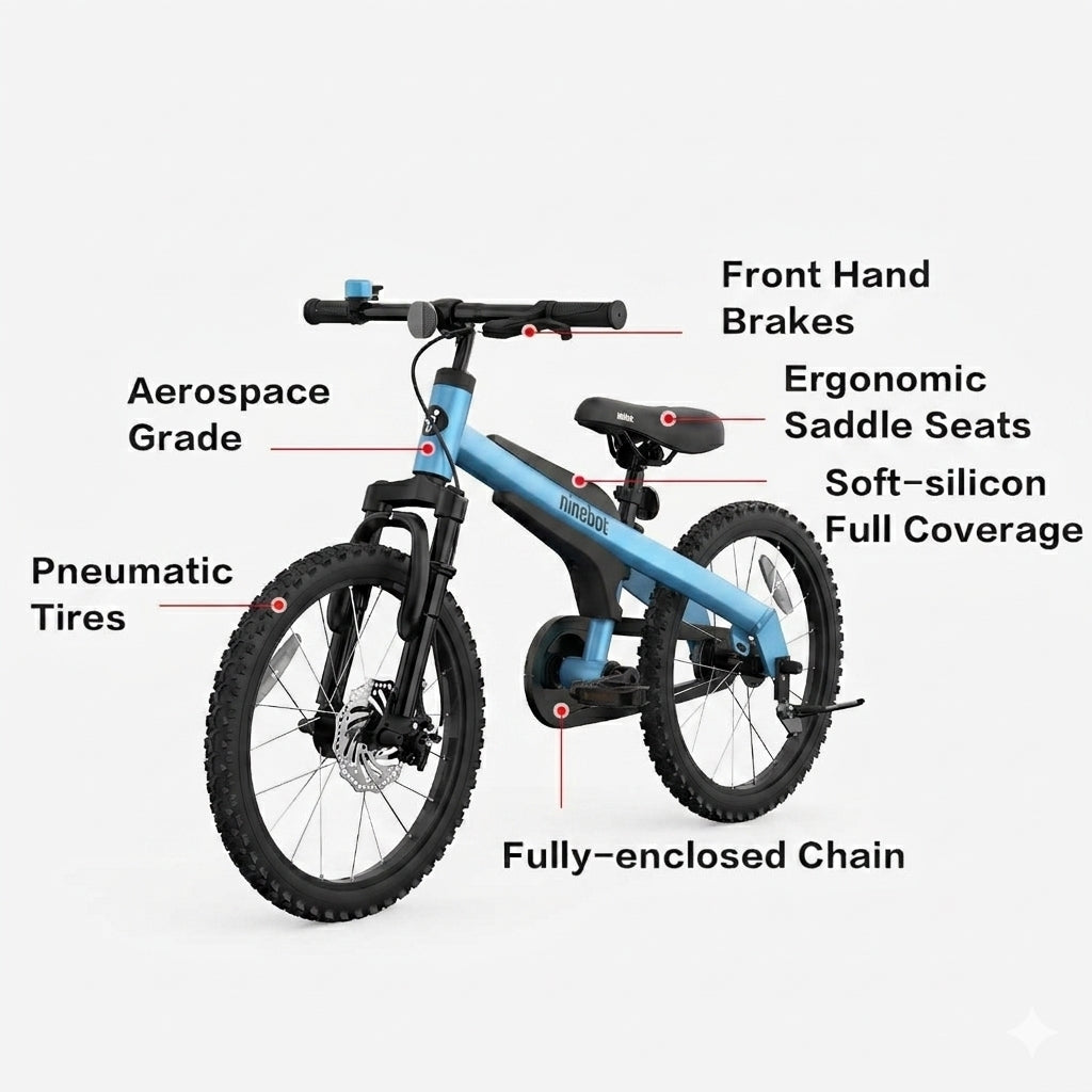 Ninebot Kids Bike - 18 Inches with Aerospace Aluminum Frame