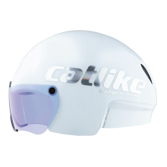 Catlike Rapid Tri Aero Helmet | Bright White Gloss