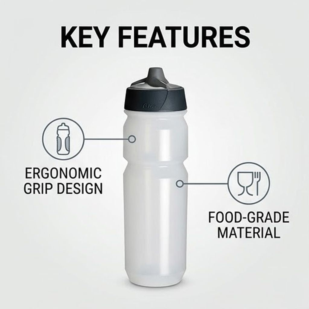 GARMIN Tacx Shanti 750cc Plastic Cycling Water Bottle - Transparent | 750 ml