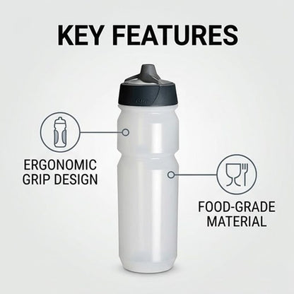 GARMIN Tacx Shanti 750cc Plastic Cycling Water Bottle - Transparent | 750 ml