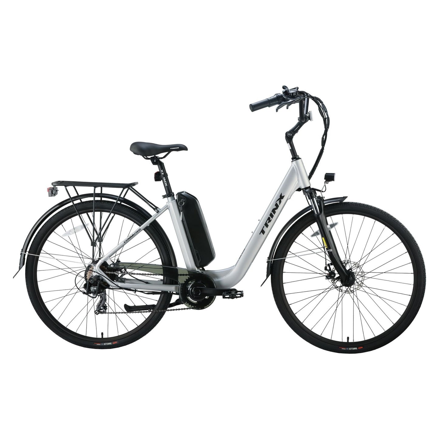 Trinx Commuter Electric Bike - 300W - 36V Battery | Silver