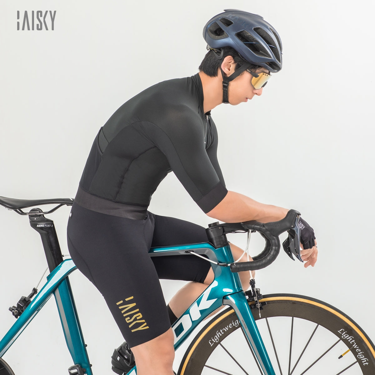 Baisky Men's Cycling Jersey | Pro Black