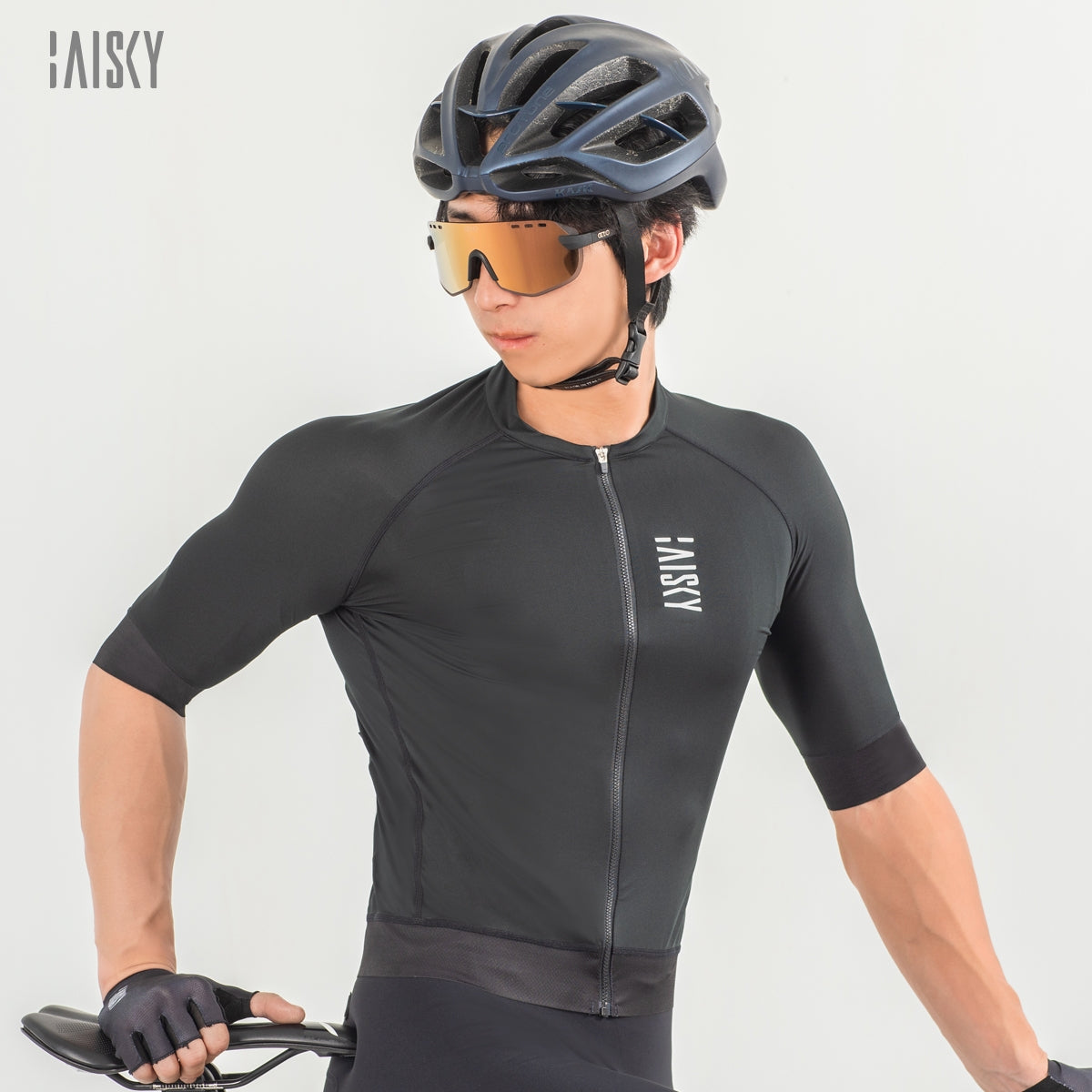 Baisky Men's Cycling Jersey | Pro Black