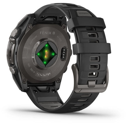 GARMIN Fenix® 8 AMOLED Multisport Smartwatch | Sapphire Carbon Gray DLC Titanium |47 mm